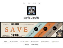 Tablet Screenshot of gorillacandles.com